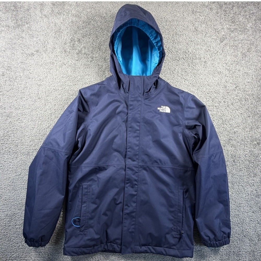 The North Face Kids Navy Blue Hooded Fleece Lined Jacket Youth Large 14/16
